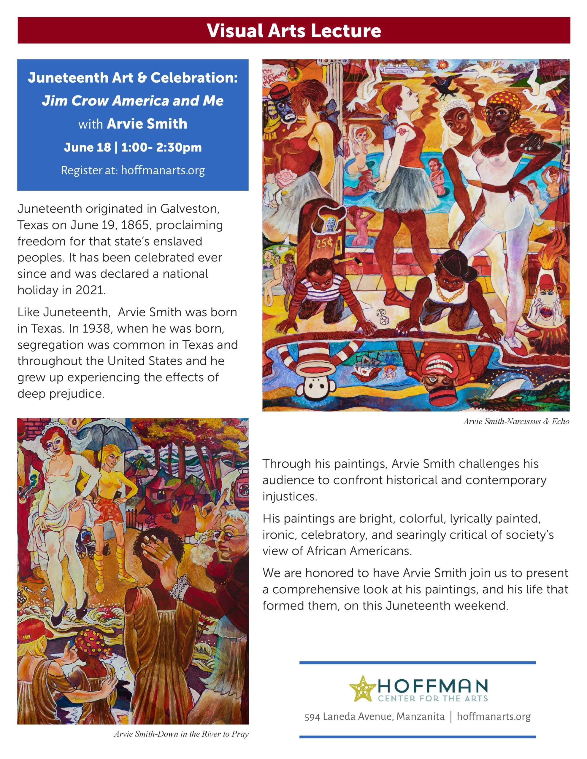 Juneteenth Art and Celebration – Jim Crow America and Me, June 18th