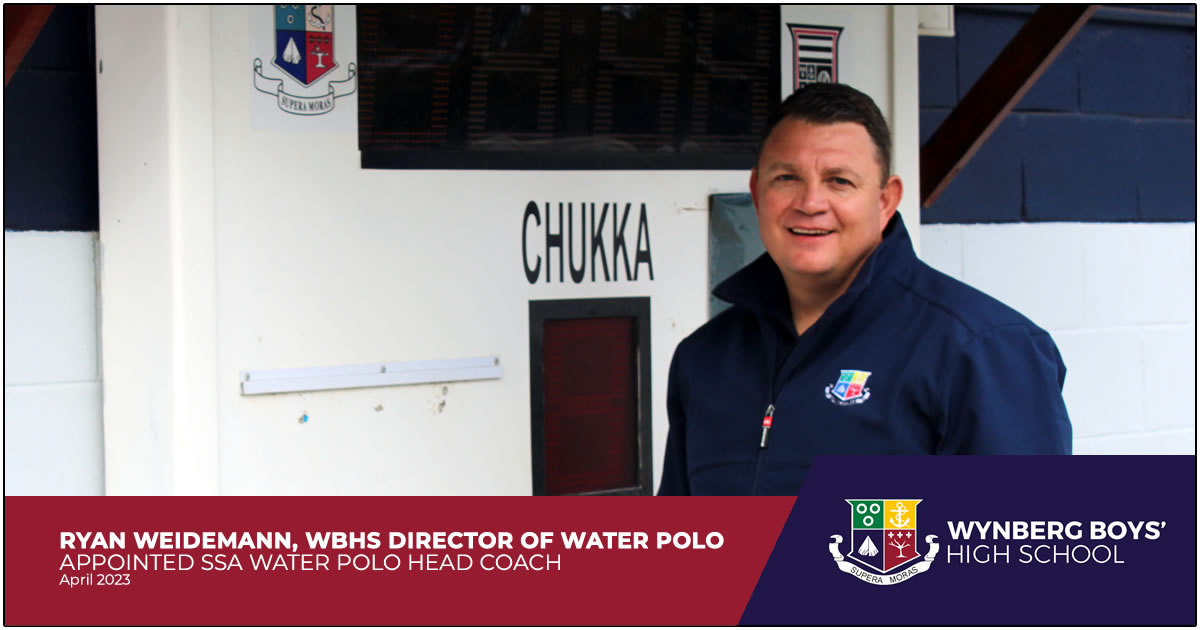 Director of WBHS Water Polo Ryan Weidemann Appointed SA Head Coach