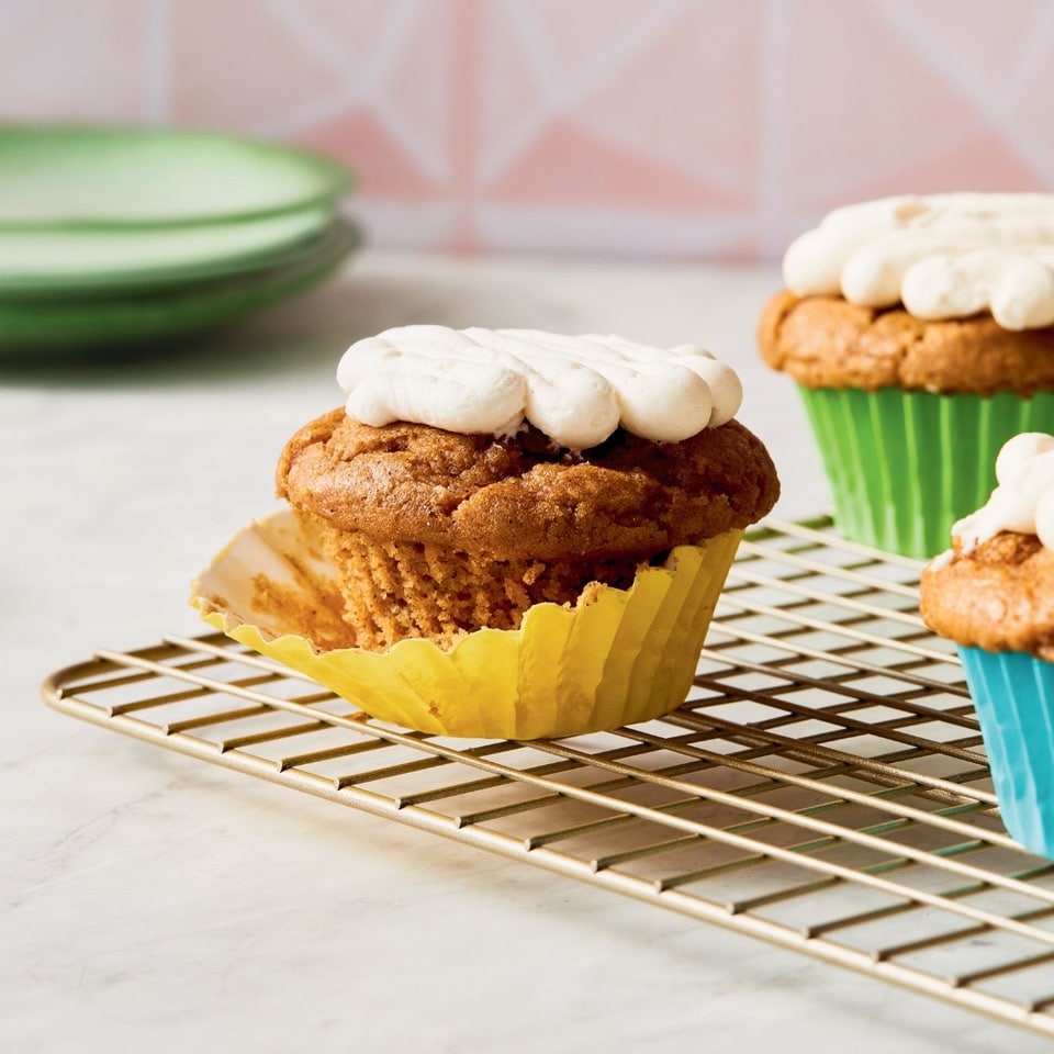 Sweet Potato Cupcakes With Salted Maple Frosting