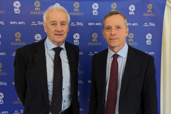 From left: Rick Parry, Chairman of the EFL, with Matt Rodda, Reading East MP Picture: Office of Matt Rodda